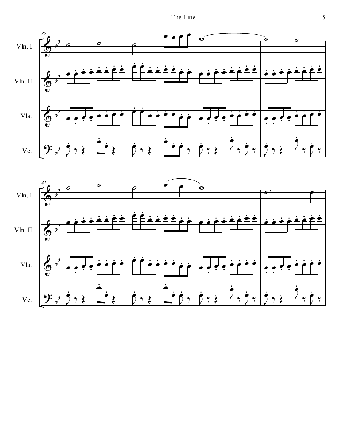The Line, conductor's score, page 5 of 12