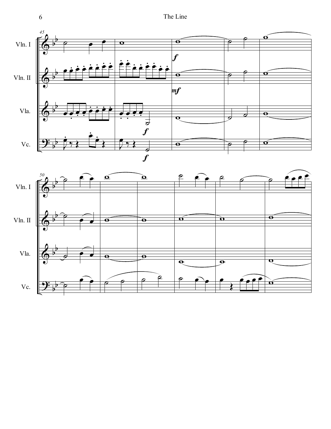 The Line, conductor's score, page 6 of 12