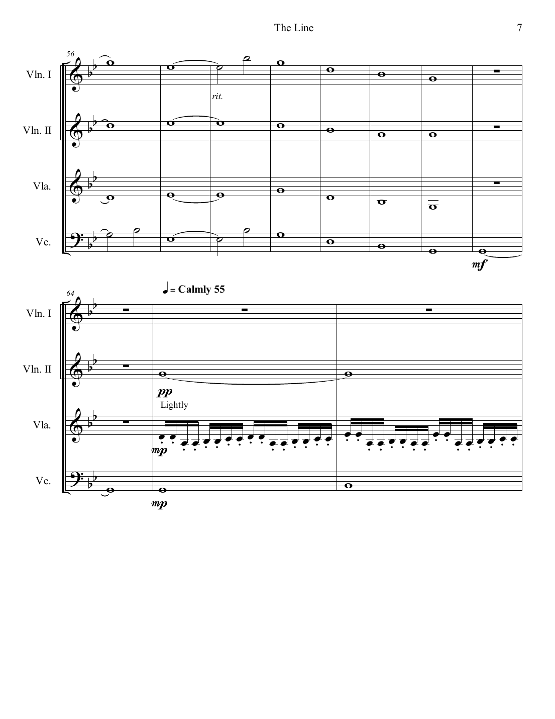 The Line, conductor's score, page 7 of 12