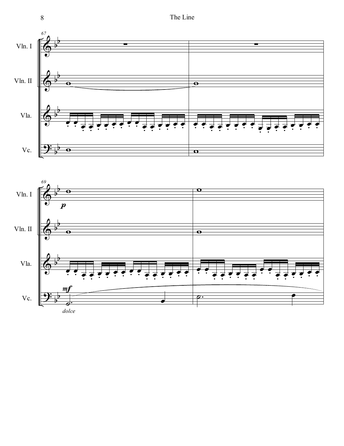 The Line, conductor's score, page 8 of 12