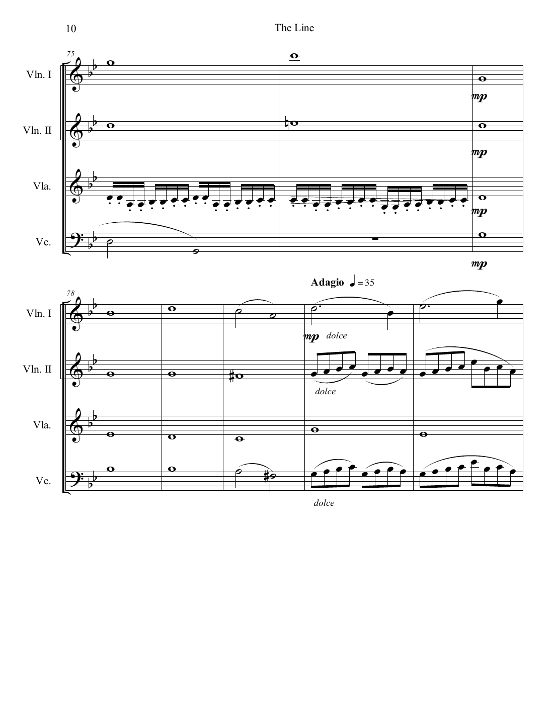 The Line, conductor's score, page 10 of 12
