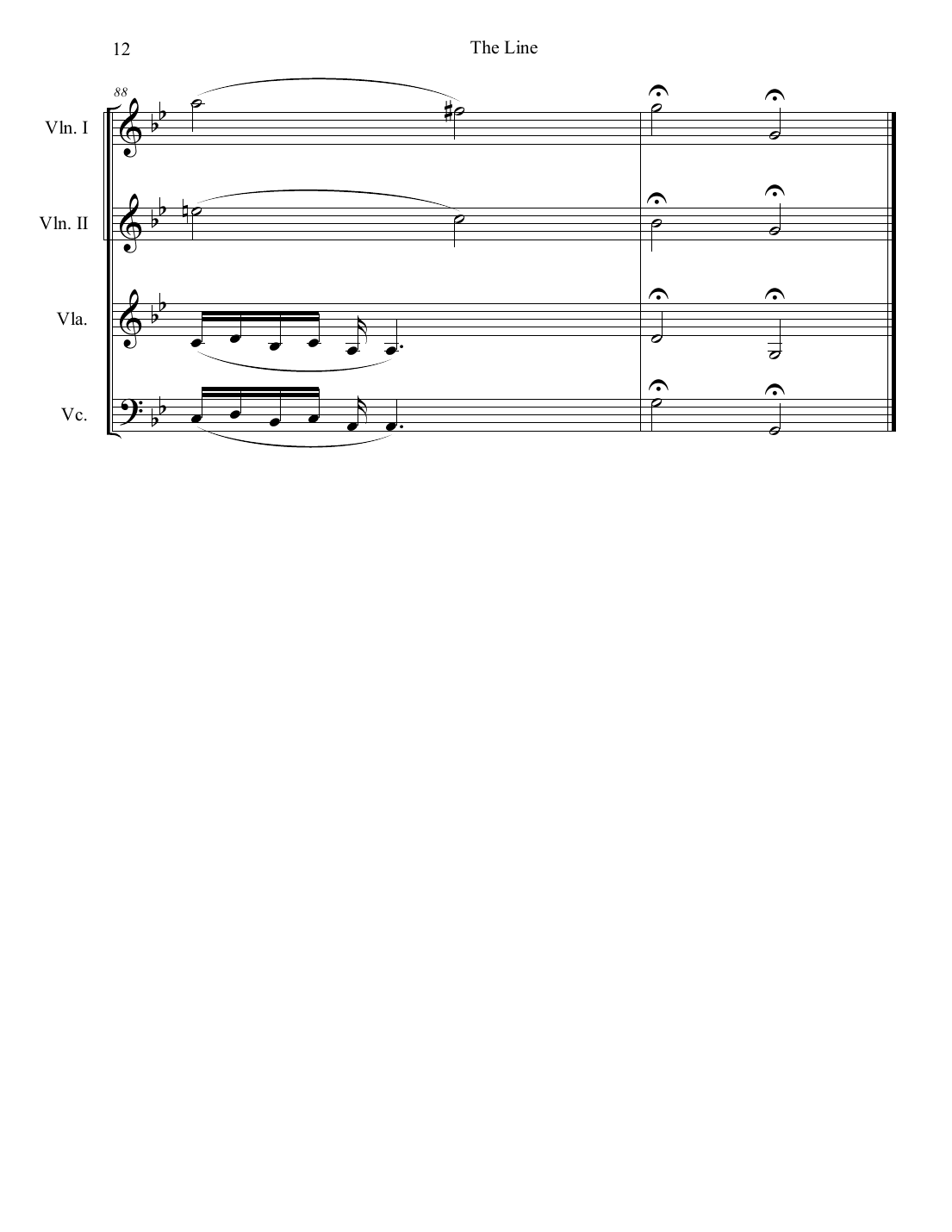 The Line, conductor's score, page 12 of 12